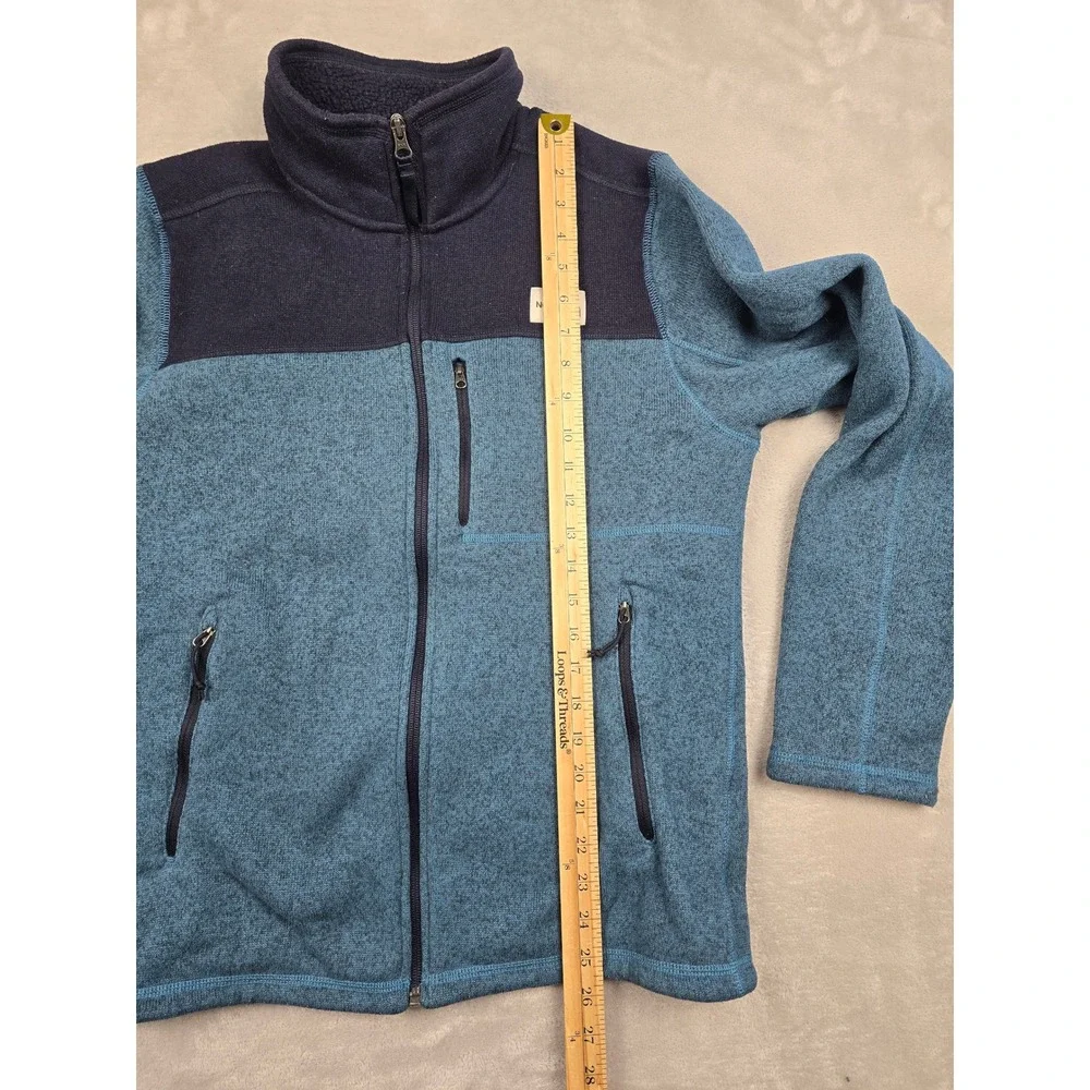 The North Face Full Zip Fleece Jacket Mens Size M Fit S Blue Two Tone Outdoor